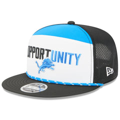 Detroit Lions New Era 2025 Inspire Change Split Panel 9FIFTY Snapback Hat - White/Black for sale