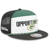 Green Bay Packers New Era 2025 Inspire Change Split Panel 9FIFTY Snapback Hat - White/Black for sale