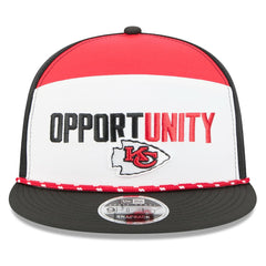 Kansas City Chiefs New Era 2025 Inspire Change Split Panel 9FIFTY Snapback Hat - White/Black on sale