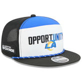 Los Angeles Rams New Era 2025 Inspire Change Split Panel 9FIFTY Snapback Hat - White/Black for sale