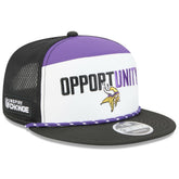 Minnesota Vikings New Era 2025 Inspire Change Split Panel 9FIFTY Snapback Hat - White/Black for sale