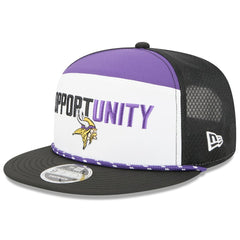 Minnesota Vikings New Era 2025 Inspire Change Split Panel 9FIFTY Snapback Hat - White/Black for sale
