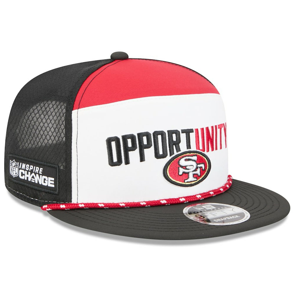 San Francisco 49ers New Era 2025 Inspire Change Split Panel 9FIFTY Snapback Hat - White/Black outlet
