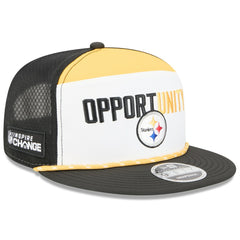 Pittsburgh Steelers New Era 2025 Inspire Change Split Panel 9FIFTY Snapback Hat - White/Black on sale