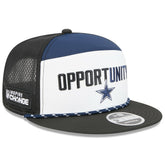 Dallas Cowboys New Era 2025 Inspire Change Split Panel 9FIFTY Snapback Hat - White/Black outlet