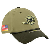Miami Dolphins New Era 2025 Salute to Service 39THIRTY Flex Hat - Green cheap