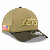 New York Jets New Era Youth 2025 Salute to Service 9FORTY A-Frame Adjustable Hat - Green/Dark Green on sale