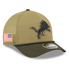 Detroit Lions New Era Youth 2025 Salute to Service 9FORTY A-Frame Adjustable Hat - Green/Dark Green online
