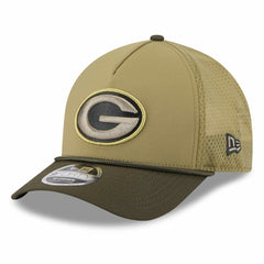 Green Bay Packers New Era Youth 2025 Salute to Service 9FORTY A-Frame Adjustable Hat - Green/Dark Green cheap