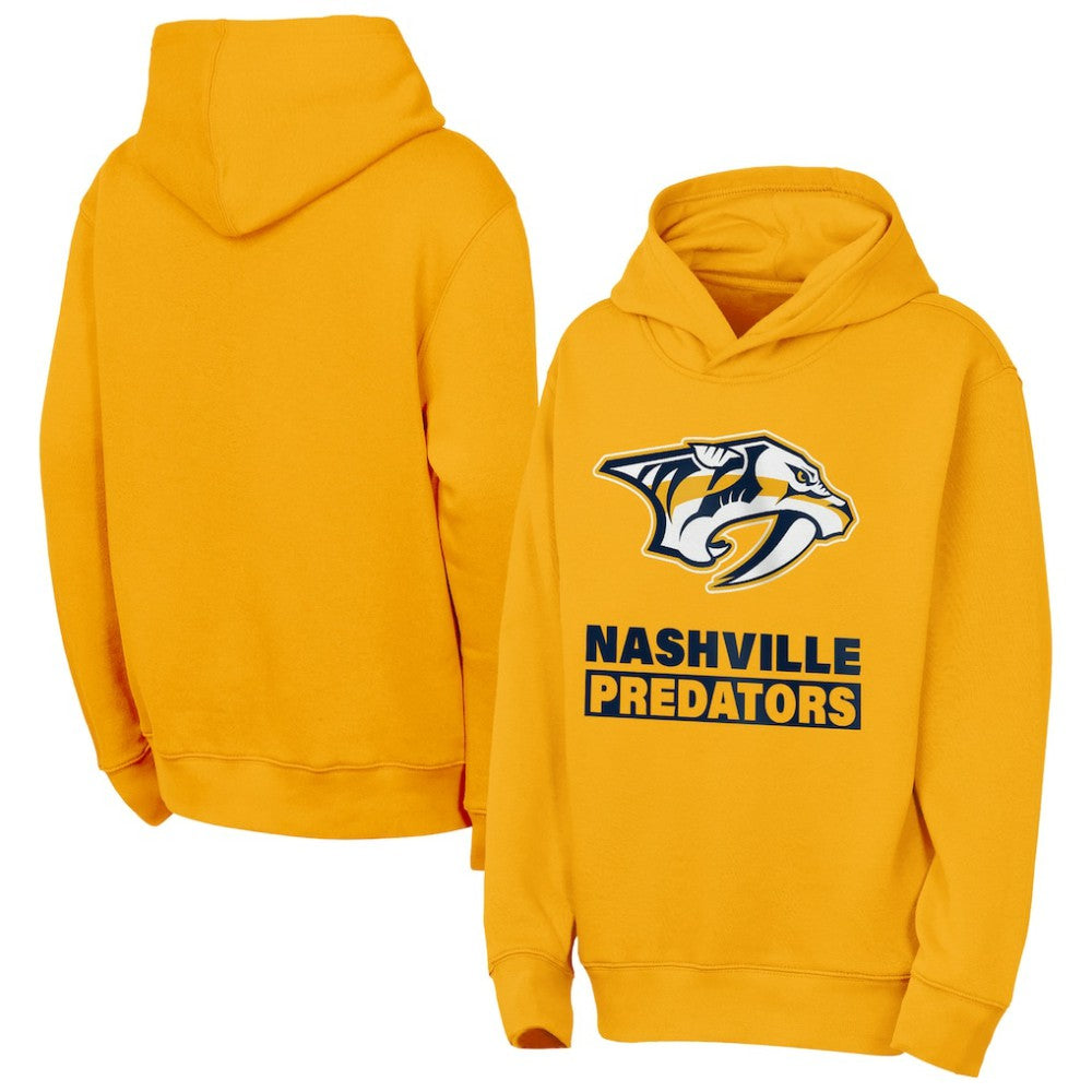 Nashville Predators Outerstuff Youth Back to Basics Hoodie Gold