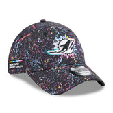 Miami Dolphins New Era 2025 NFL Crucial Catch 39THIRTY Flex Hat - Black cheap