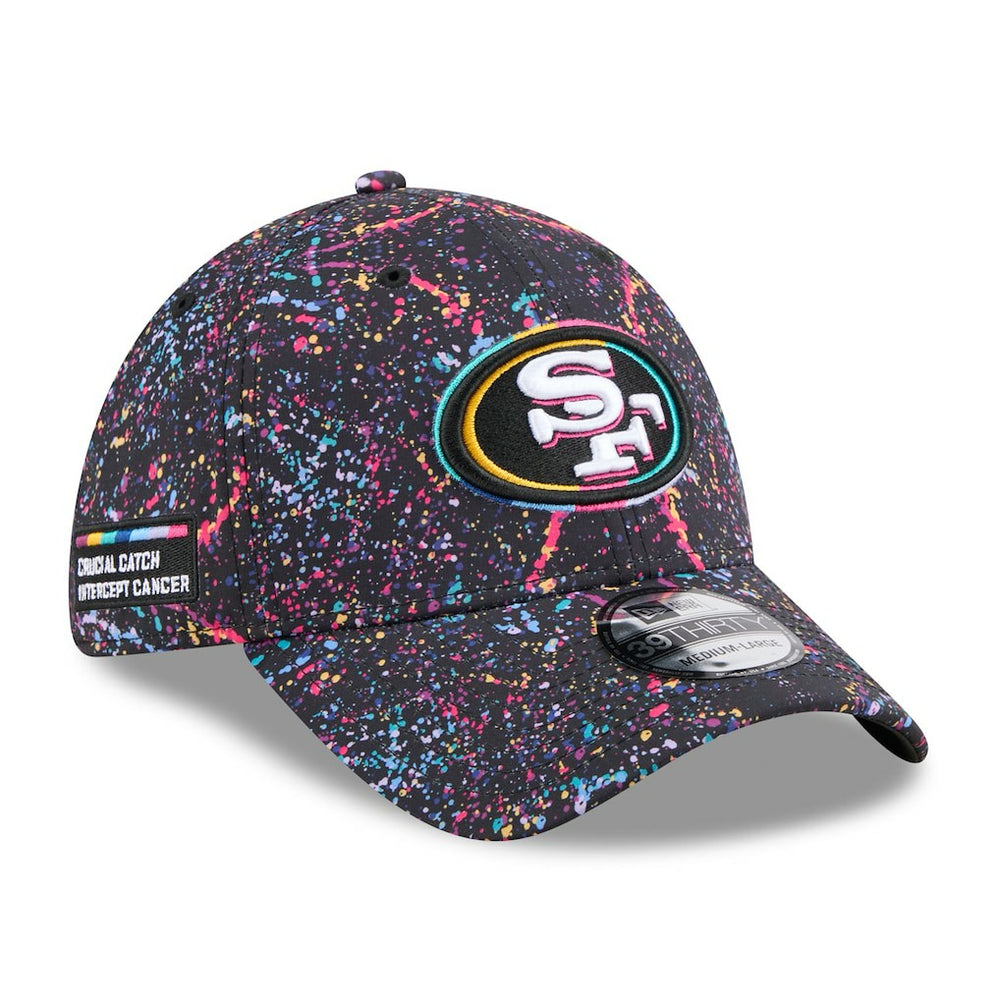 San Francisco 49ers New Era 2025 NFL Crucial Catch 39THIRTY Flex Hat - Black on sale
