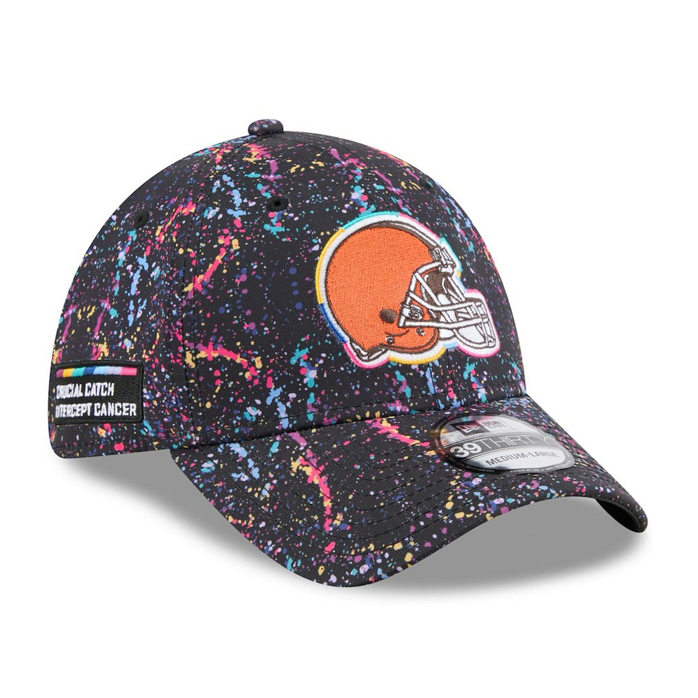 Cleveland Browns New Era 2025 NFL Crucial Catch 39THIRTY Flex Hat - Black for sale