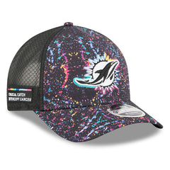 Miami Dolphins New Era 2025 NFL Crucial Catch 9FORTY Adjustable Hat - Black cheap