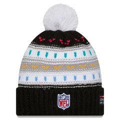 Atlanta Falcons New Era Women's 2025 NFL Crucial Catch Cuffed Knit Hat with Pom - Black outlet
