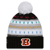 Cincinnati Bengals New Era Women's 2025 NFL Crucial Catch Cuffed Knit Hat with Pom - Black online