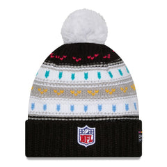 Los Angeles Rams New Era Women's 2025 NFL Crucial Catch Cuffed Knit Hat with Pom - Black online