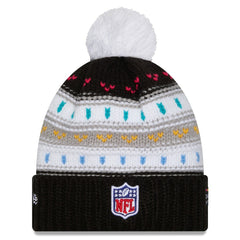 Miami Dolphins New Era Women's 2025 NFL Crucial Catch Cuffed Knit Hat with Pom - Black online
