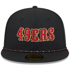 San Francisco 49ers New Era 2025 Rivalries Collection Sideline Rope 59FIFTY Fitted Hat - Black cheap