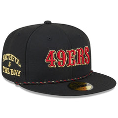San Francisco 49ers New Era 2025 Rivalries Collection Sideline Rope 59FIFTY Fitted Hat - Black cheap