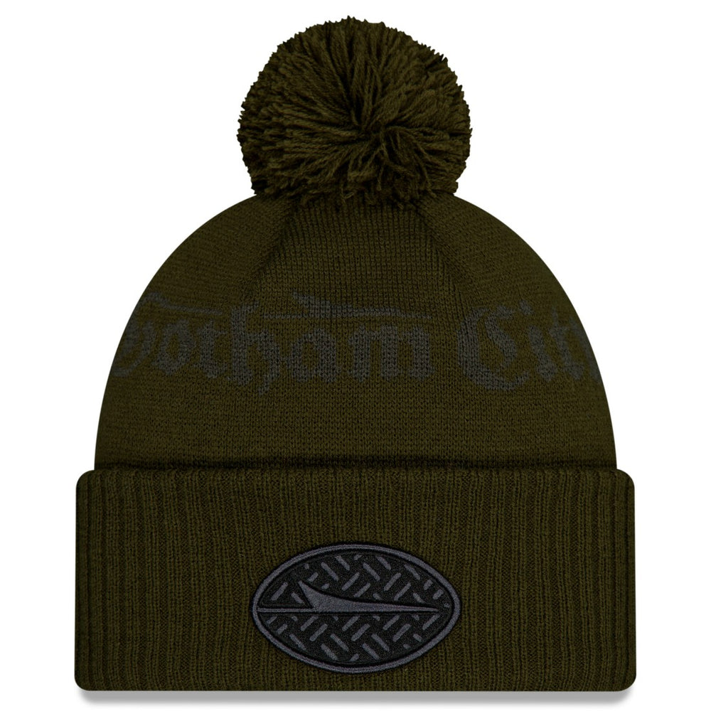 New York Jets New Era 2025 Rivalries Collection Sideline Cuffed Knit Hat with Pom - Gotham Green sale