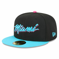 Miami Heat 2025/26 City Edition 59FIFTY Fitted Hat - Black/Turquoise | New Era online