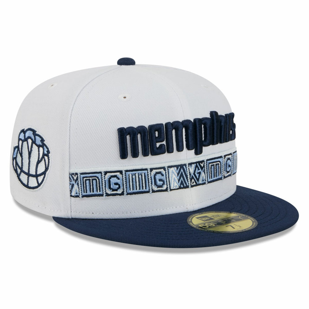 Memphis Grizzlies 2025/26 City Edition 59FIFTY Fitted Hat - White/Navy | New Era online