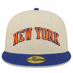 New York Knicks 2025/26 City Edition 59FIFTY Fitted Hat - Cream/Blue | New Era outlet