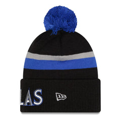 Dallas Mavericks 2025/26 City Edition Cuffed Knit Hat with Pom sale - Black/Blue | New Era online