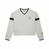 Tampa Bay Buccaneers Women's Cropped V-Neck Sweatshirt - Gray on sale