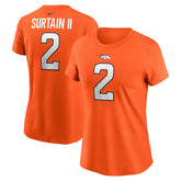 Patrick Surtain II Denver Broncos Women's Player Name & Number T-Shirt - Orange | Nike for sale