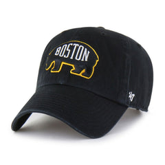 Boston Bruins '47 Alternate Logo Clean Up Adjustable Hat Black