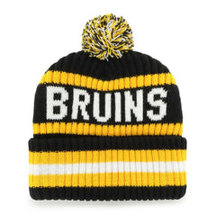 Boston Bruins '47 Bering Cuffed Knit Hat with Pom Black