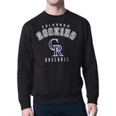 Colorado Rockies Starter Team Logo Fleece Pullover Sweatshirt - Black