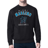 Miami Marlins Starter Team Logo Fleece Pullover Sweatshirt - Black