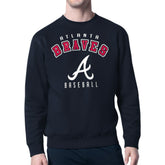 Atlanta Braves Starter Team Logo Fleece Pullover Sweatshirt - Navy