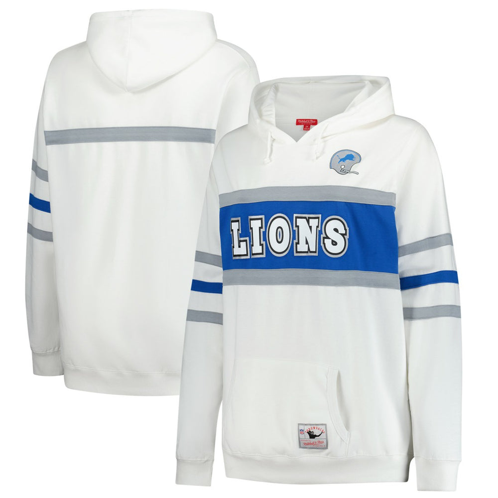 Detroit Lions Women's Plus Size Head Coach Throwback Pullover Hoodie - White outlet