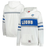 Detroit Lions Women's Plus Size Head Coach Throwback Pullover Hoodie - White outlet