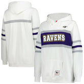 Baltimore Ravens Women's Plus Size Head Coach Throwback Pullover Hoodie - White cheap