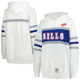 Buffalo Bills Women's Plus Size Head Coach Throwback Pullover Hoodie - White discount