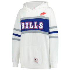 Buffalo Bills Women's Plus Size Head Coach Throwback Pullover Hoodie - White discount