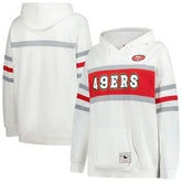 San Francisco 49ers Women's Plus Size Head Coach Throwback Pullover Hoodie - White sale