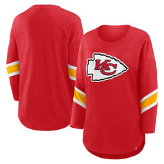 Kansas City Chiefs Women's Plus Size Redzone 3/4-Sleeve Scoop Neck T-Shirt - Red for sale