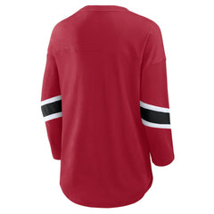 San Francisco 49ers Women's Plus Size Redzone 3/4-Sleeve Scoop Neck T-Shirt - Scarlet on sale