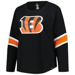 Cincinnati Bengals Women's Plus Size Redzone 3/4-Sleeve Scoop Neck T-Shirt - Black on sale