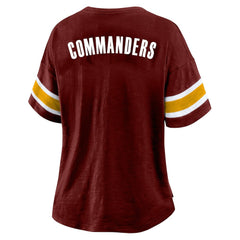 Washington Commanders Women's Plus Size Redzone Notch Neck T-Shirt - Burgundy outlet