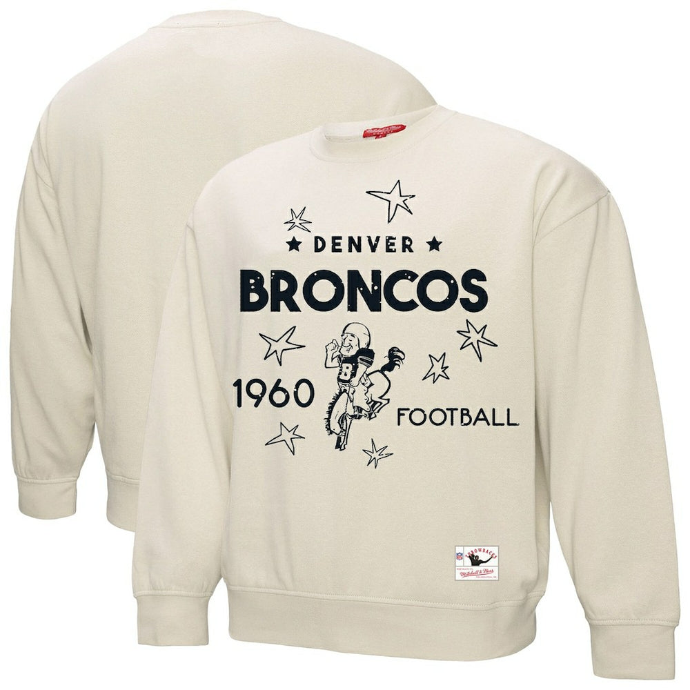 Denver Broncos Women's Plus Size Shooting Star Sweatshirt - Cream outlet