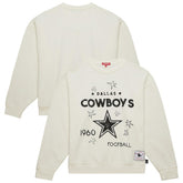 Dallas Cowboys Women's Plus Size Shooting Star Sweatshirt - Cream on sale