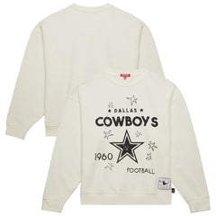 Dallas Cowboys Women's Plus Size Shooting Star Sweatshirt - Cream on sale