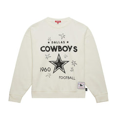 Dallas Cowboys Women's Plus Size Shooting Star Sweatshirt - Cream on sale